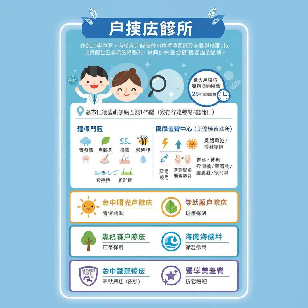 2026 年臺北、臺中皮膚科診所推薦：特色與服務全比較